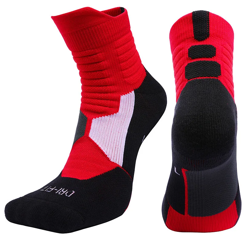 

High Quality New Men Outdoor Sports Elite Basketball Socks Men Cycling Socks Compression Socks Cotton Towel Bottom Men's socks