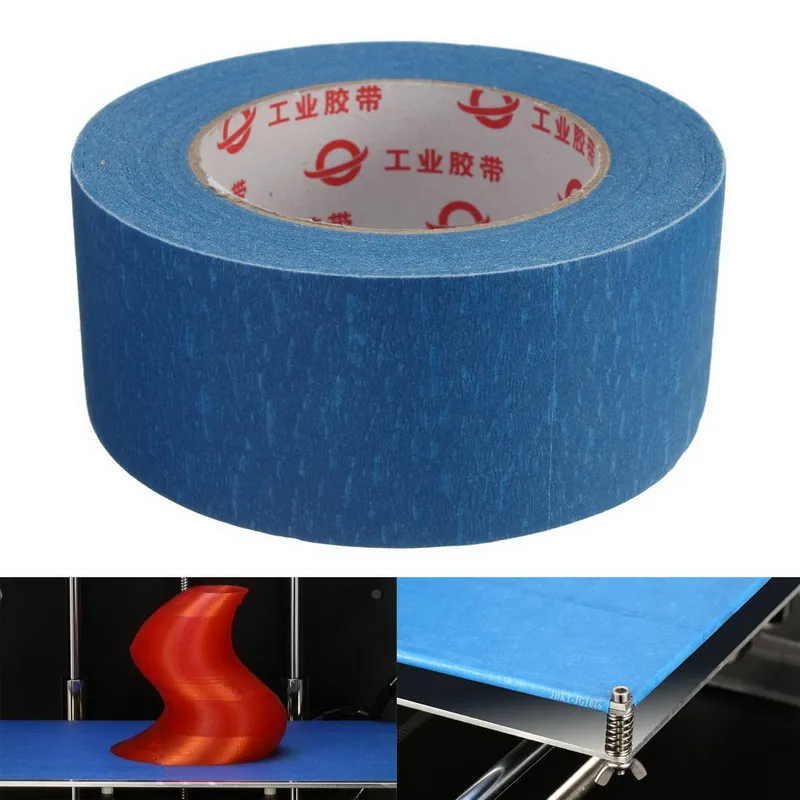 

New Printer Blue Masking Tape 50mm Wide 50m Reprap Bed Tape Painters Masking