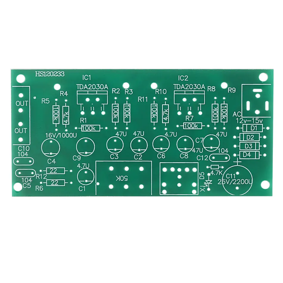 TDA2030A DC12V Плата усилителя 15 Вт + двухканальный трек стерео модуль 12V аудио Hi Fi