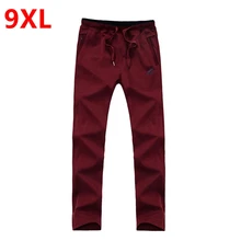 Big size herren baumwolle große größe hosen plus größe jogginghose männer casual hosen fett XLoversize hosen flut elastische taille volles leng
