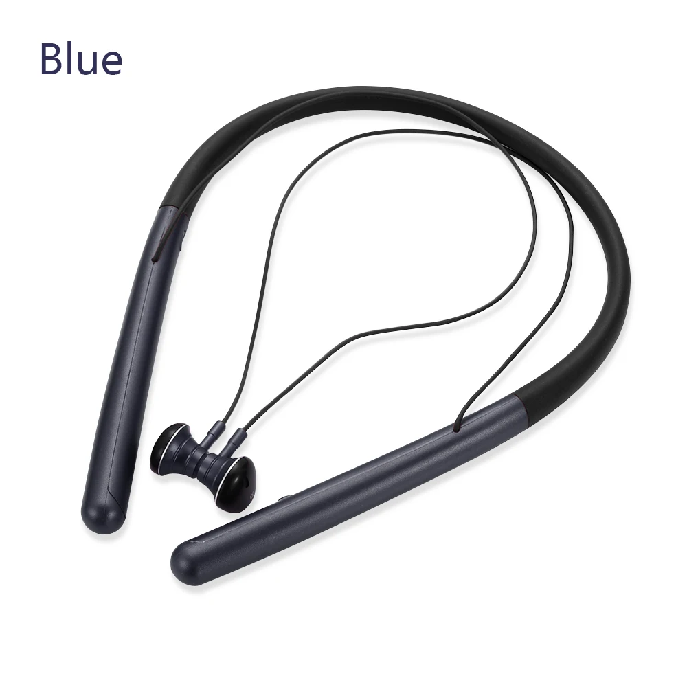 New Sports Wireless 6D Sports Bluetooth Earphone Handsfree Sport Neckband Earpiece Hanging Neck Stereo Headset High Quality - Цвет: Синий