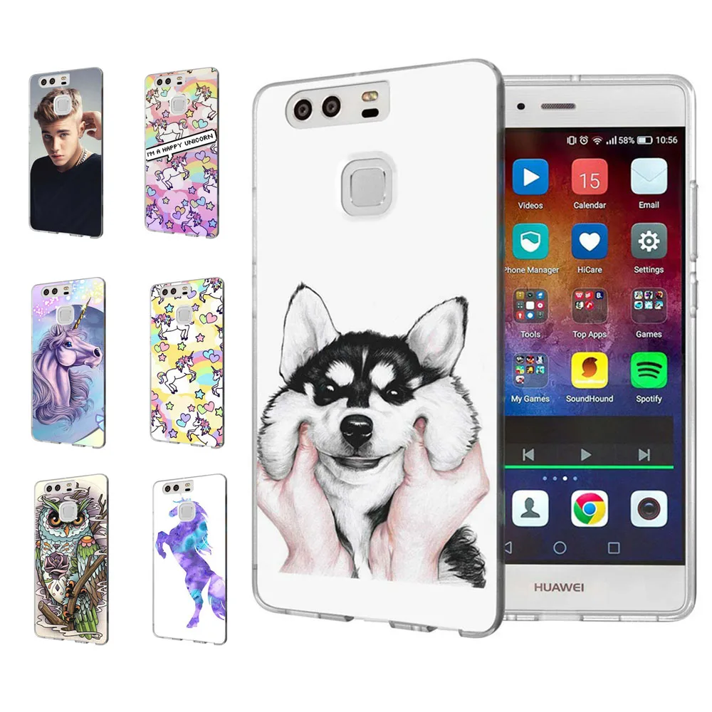 For Huawei P9lite/P8 Lite 2016 2017 Y5 II 2 Y5ii / Y6 Compact Honor 5A LYO-L21 Soft TPU Silicone Pattern Clear Case B042 |
