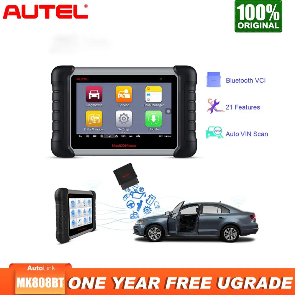 Autel MK808BT автомобильный диагностический инструмент OBD2 сканер ключ программист OBD2 Wifi автомобильный инструмент диагностические функции EPB/IMMO/DPF/SAS/TMPS