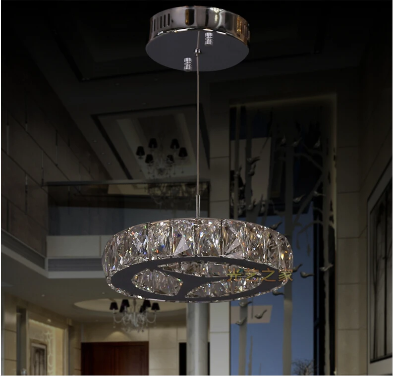 

New Arrival LED Crystal Diamond Lighting Pendants Fashion Led Crystal Pendant, Modern Stainless Steel Material and K9 Crystals