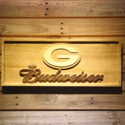 Green Bay Packers Budweiser пива 3D деревянный знак бар