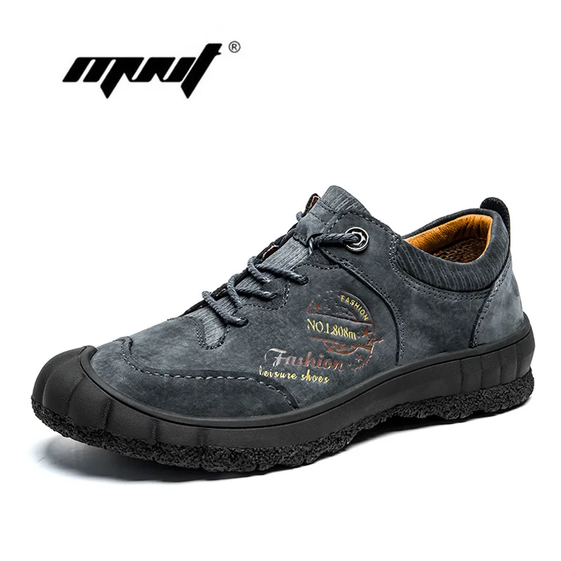 

Vintage Style Men Boots Wear-Resistant Genuine Leather Autumn Ankle Boots Lace-Up Outdoor Men Shoes Footwear Dropshipping