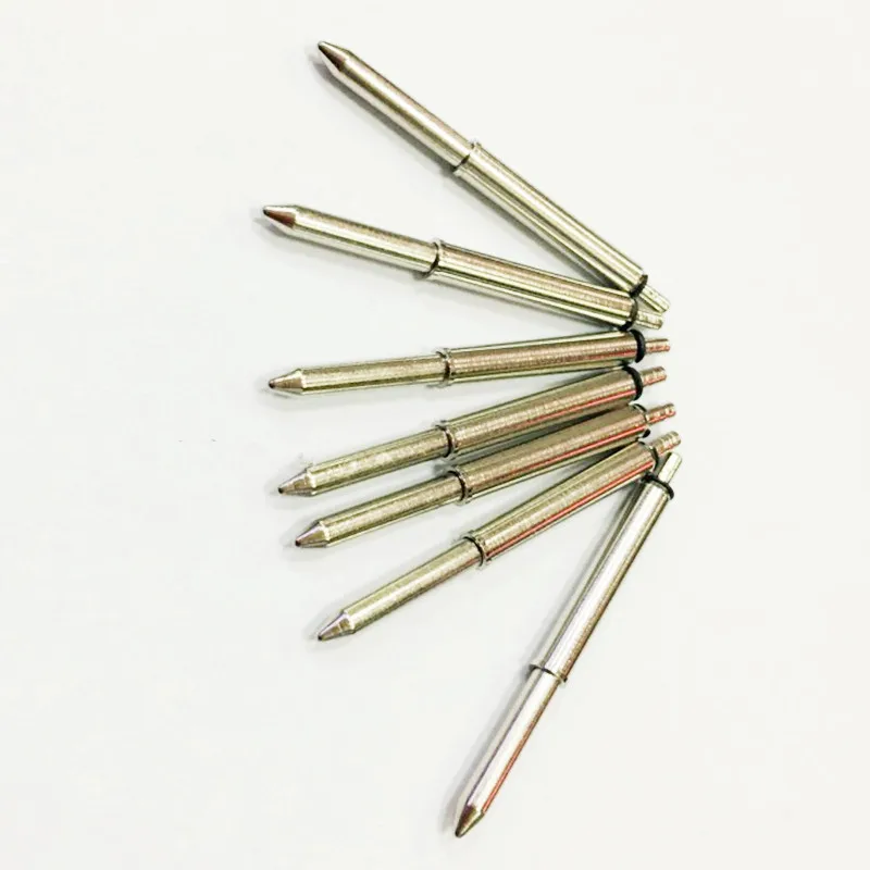 

100PCS Test Probe Spear Tip Type Metal Spring Loaded to test lands, pads Silver