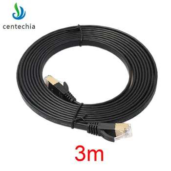 

Centechia 3M Ethernet Cable CAT7 10 Gigabit LAN Network Cable Flat RJ45 Connectors for Modem Router LAN Network Playstation