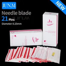 50pcs/lot 21pin 0.25mm High Quality Stainless Steel Permanent Makeup Microblading Blades Manual Eyebrow Lip Tattoo