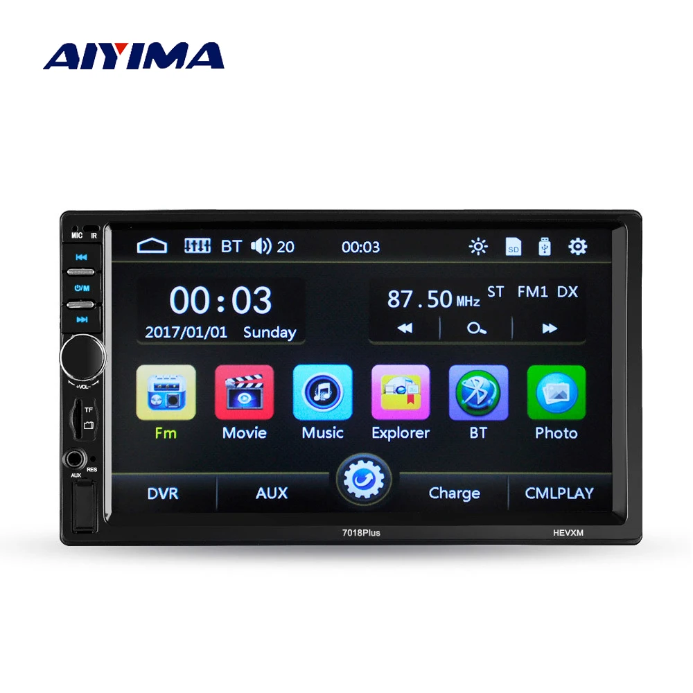

AIYIMA 7" 2 Din Universal Car MP5 Player Bluetooth Multimedia Video AUX MP4 Music Player 800x480 HD Digital Display With Camera