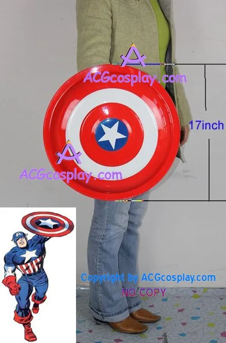 Металлический Щит Captain America диаметр 17 дюймов высококачественный реквизит для