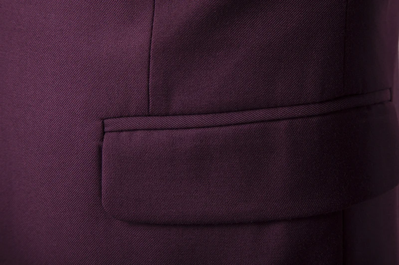 3 шт., мужской фиолетовый костюм(пиджак+ брюки+ жилет), брендовые приталенные элегантные костюмы со штанами, мужские костюмы-смокинги Ternos S-6XL