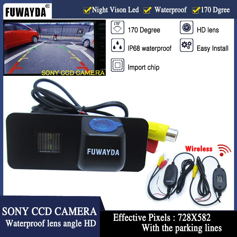 Автомобильная камера заднего вида FUWAYDA беспроводная SONY CCD для VW Volkswagen PHAETON/SCIROCCO/GOLF