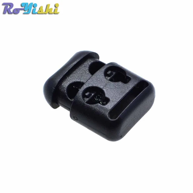 10pcs/lot Black Rope Clamp Cord Locks Stopper Plastic Shoes Buckle Shoelace  Decorations Outdoor Running Easy Faster Sport
