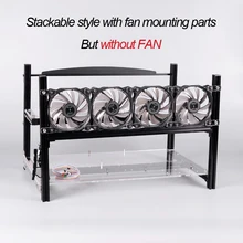 PC S590S B Stackable with Fan Fixing Parts Computer Fame 6 Graphics Card Computer Case BTC