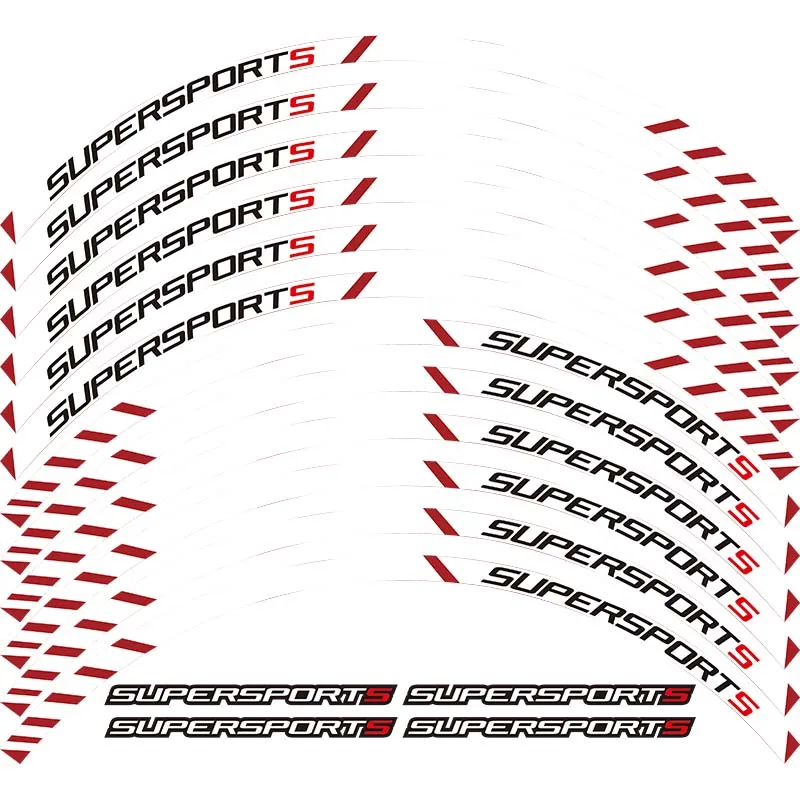 12 X толстый край внешний обод стикеры колеса в полоску наклейки FIT DUCATI super sport supersport s 939