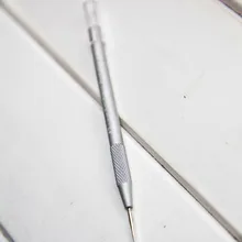 DIY Руководство высококачественной кожи инструмент маркировочная ручка с иглой threader шарики для рождения сплав ручка для черчения 13,5 см длина