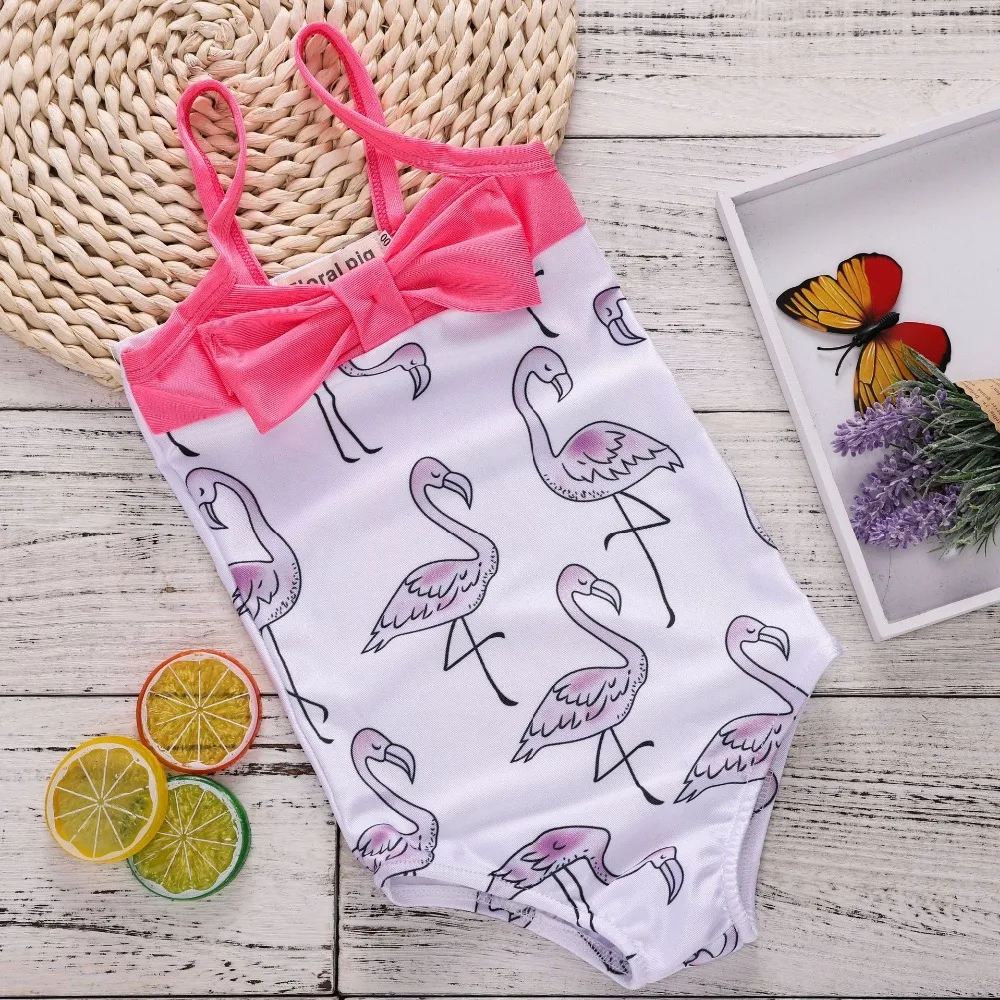 Floral Girl Flamingo Romper Outfit Baby Romper Baby Girl Toddler