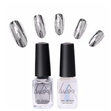 2pcs Metallic Polish Professional Gel Nails Silver Gel Nail Varnishes Metal Glue Gel Top And Base Coat Gel Nail Polish