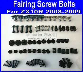 

Perfect Motorcycle Fairing common screw bolts kit for KAWASAKI 2008 2009 ZX10R 08 09 ZX 10R aftermarket fairings bolt screws