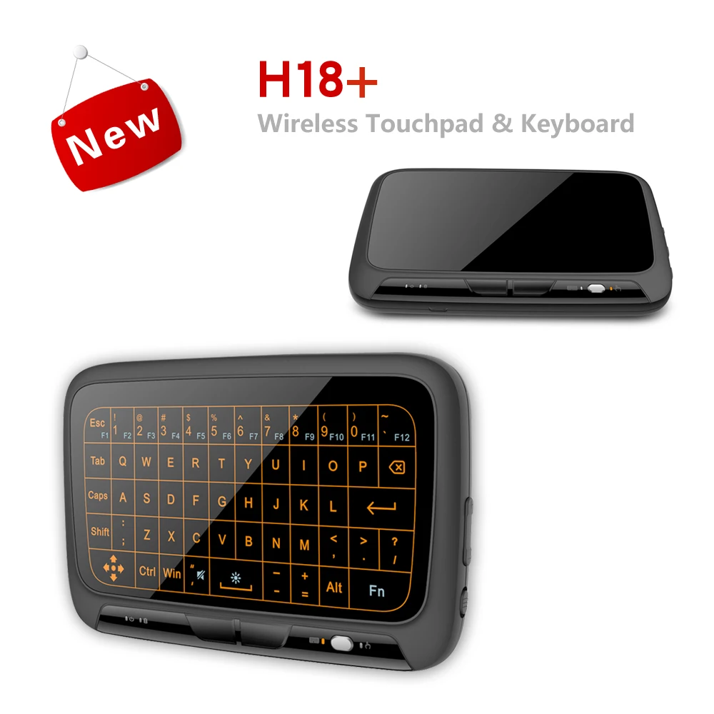 H18 + беспроводная мини клавиатура Air Mouse полноэкранная сенсорная 2 4 ГГц QWERTY панель