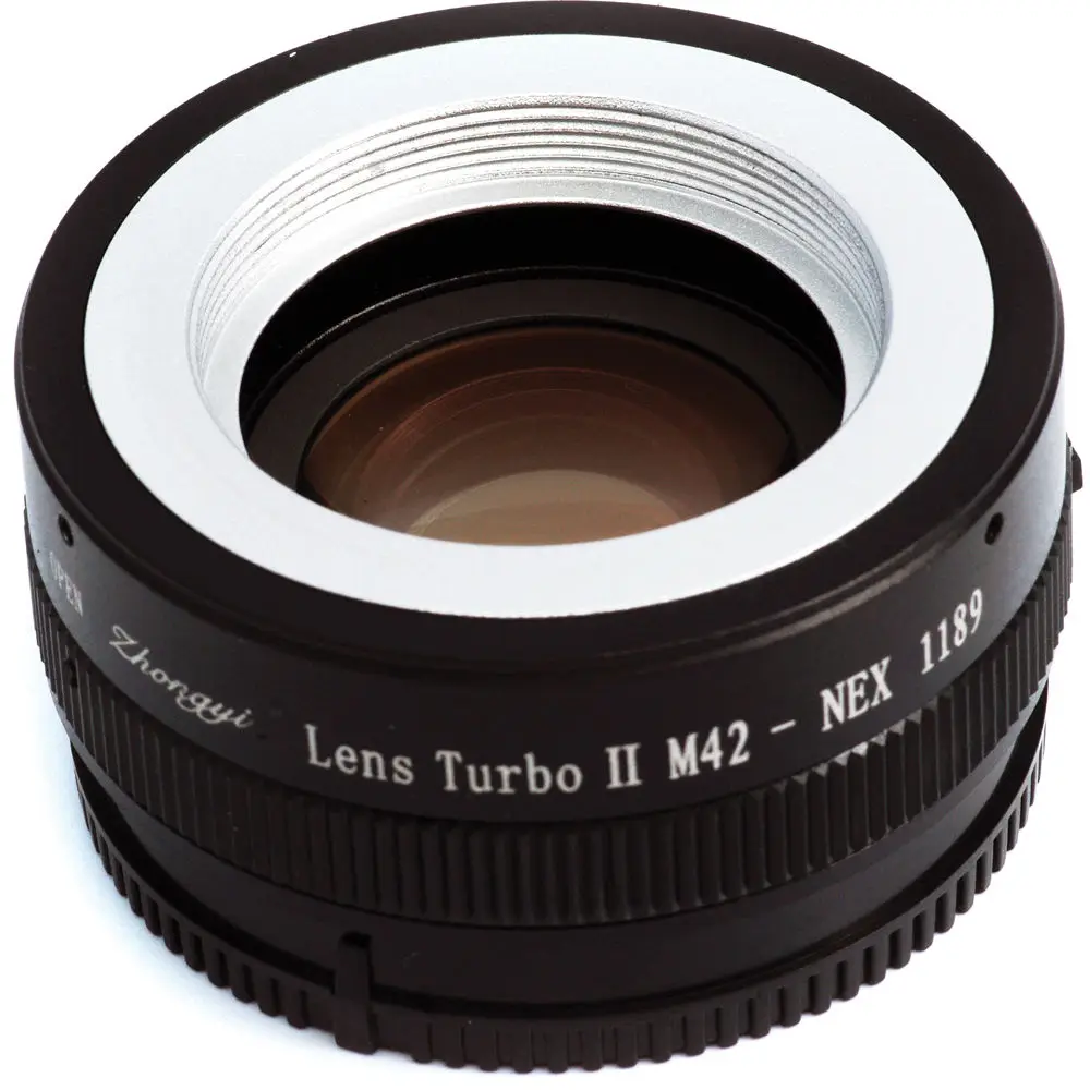 

Mitakon Zhongyi Lens Turbo II Focal Reducer Speed Booster Adapter for M42 Mount Lens to Sony E Mount Camera NEX 7 6 A6000 A6300