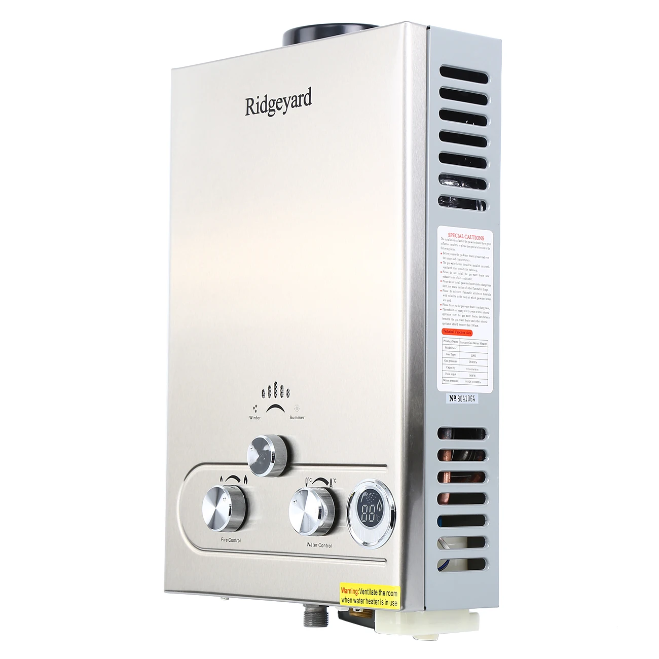 8л Газовый Бойлер на СПГ Пропан Газ мгновенный 2GPM Tankless водонагреватель из