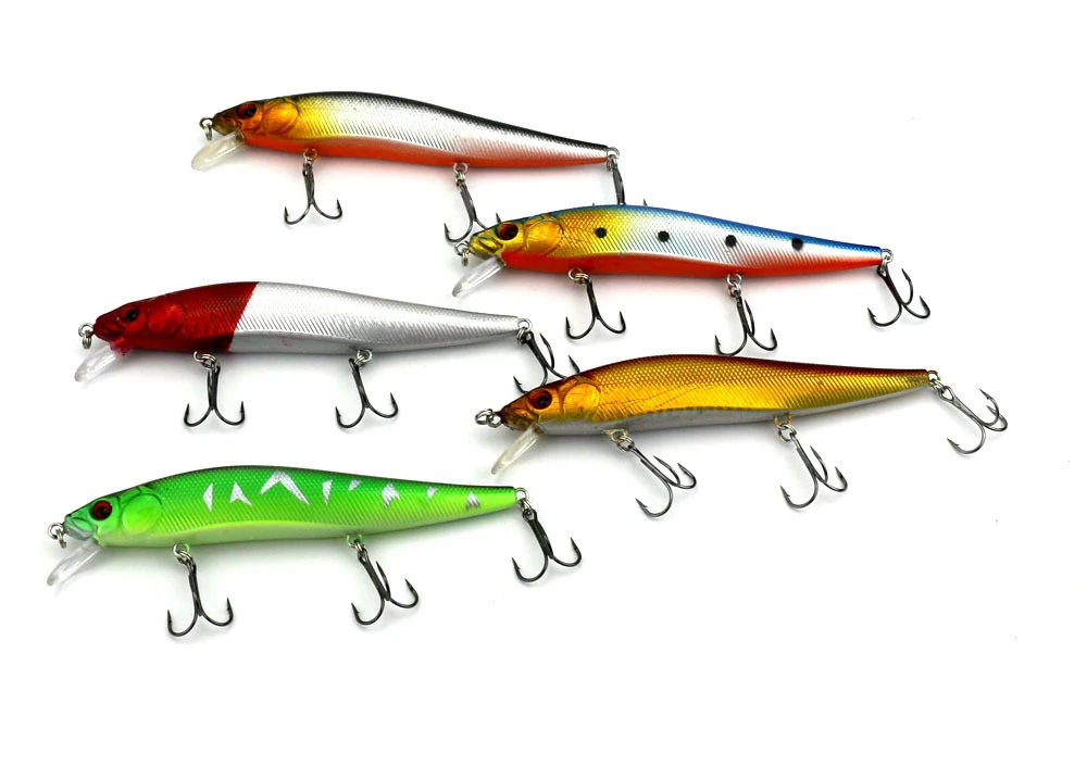 1PC 140MM 23G HOT NEW ICE bass catfish catfish Fishing Lure Minnow Bait panfish trout walleye 3D