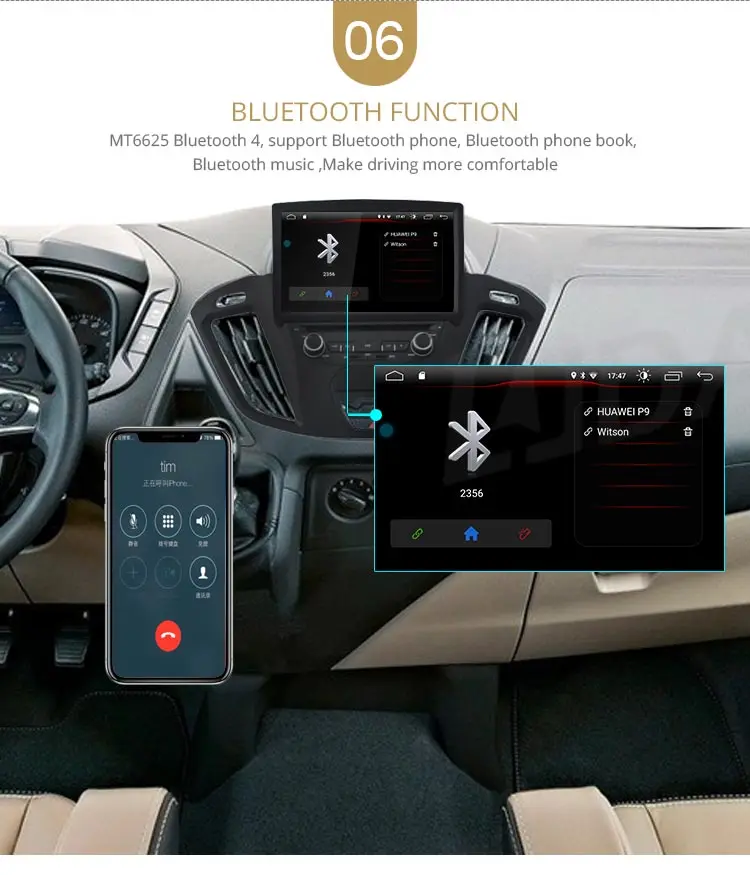 Flash Deal LJDA Android 9.1 Car DVD Player For FORD TOURNEO GPS Navigation 2 Din Car Radio Multimedia WIFI Stereo IPS Headunit Unit RDS 8