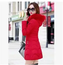 2017 Winter new women Korean version Slim down plush cotton long cotton sleeves cotton jacket jacket female winter jacket