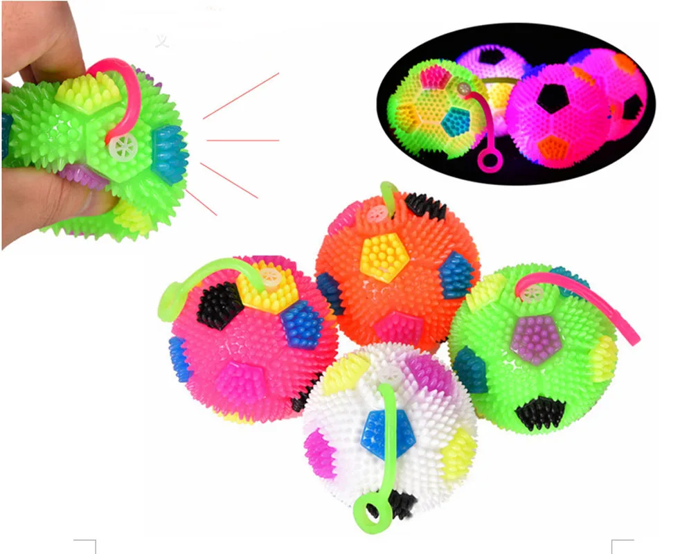 Baby Kids Light Up Anti stress Toys Flashing Spikly Ball Bouncy Ball