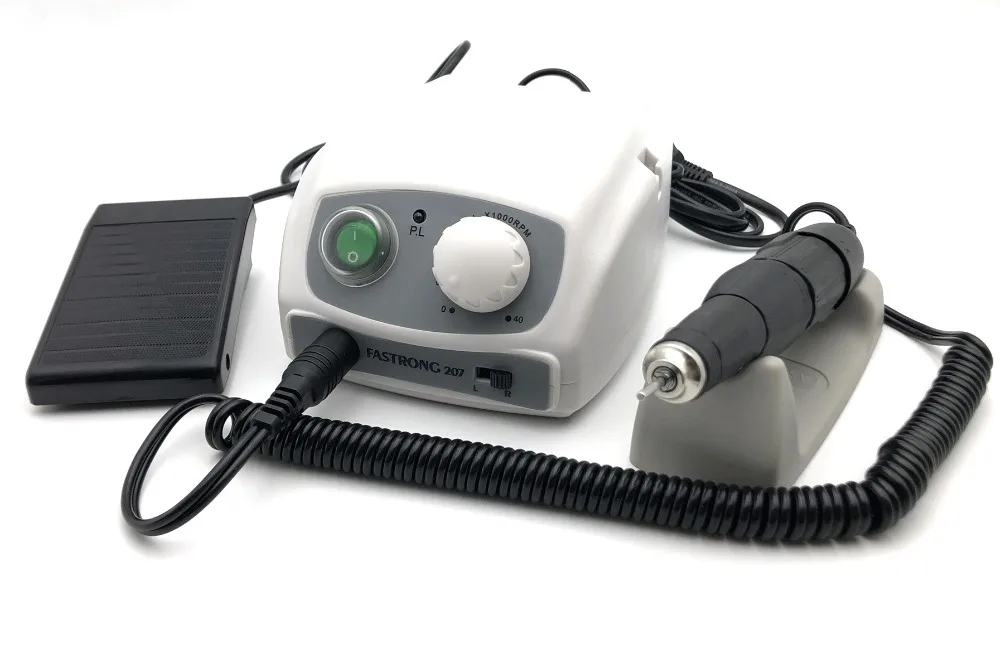 Caixa de Controle Broca para o Dispositivo de Polimento do Prego Forte 210 102l Micromotor Handpiece Manicure Elétrica Conjunto 40000 Rpm 207b & 7 Brocas elétricas p/ manicure e acessórios