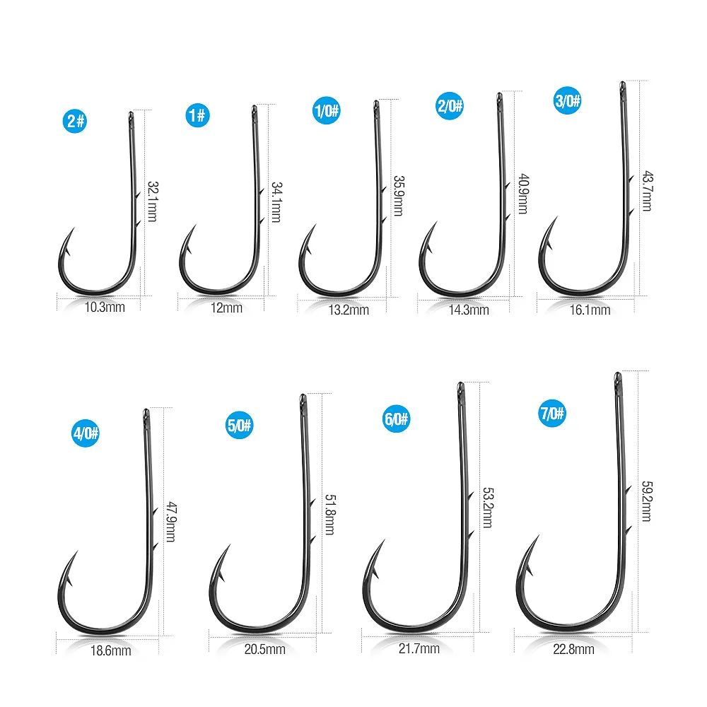DONQL 100pcs High Carbon Steel Barbed Fishing Hook for Carp Fishing hook jig head Hook Fishing Tackle Box Fishing Accessories