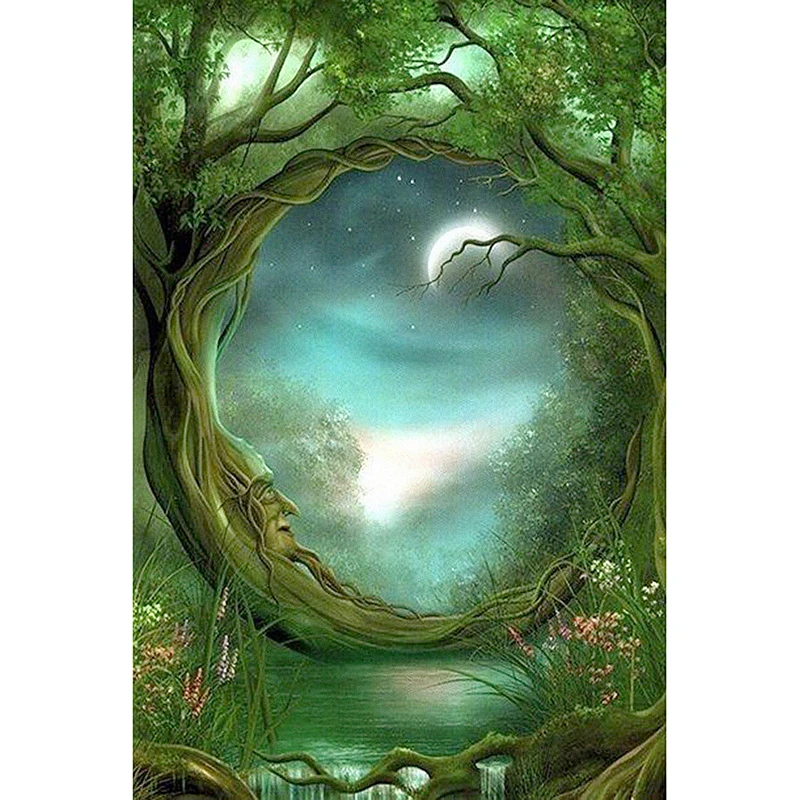 

New Diamond Painting Cross Stitch "Star tree" 5D DIY Diamond Embroidery Pasted Square Mosaic Full Drill Home Decor