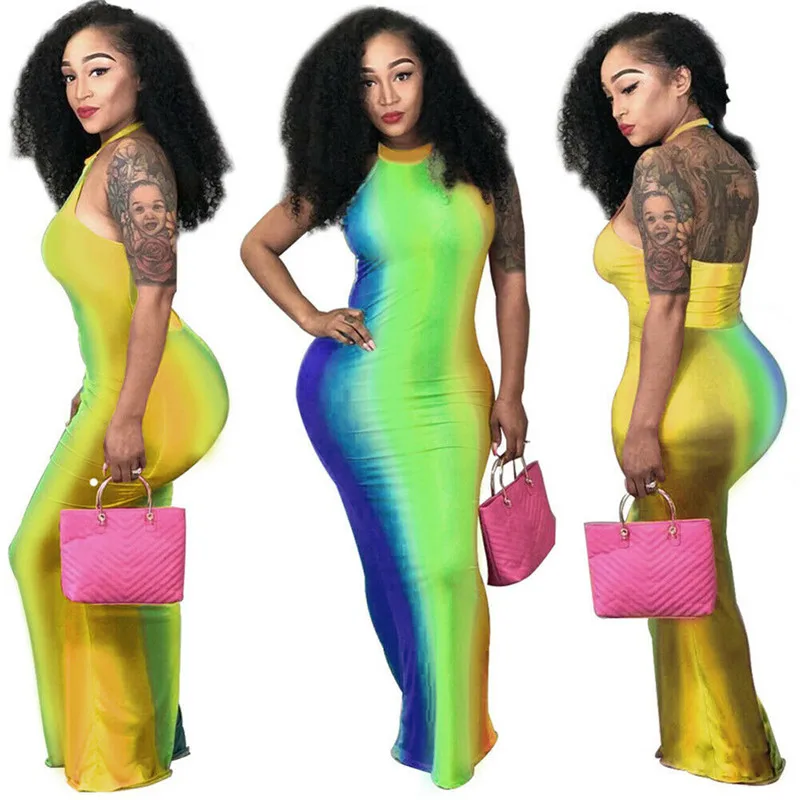 

2019 Women Long Dress Fashion Women Beach Dress Casual New Fashion Women Elegant Party Dresses Sleveless Woman Bodycon Dresses