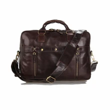 2016 Luxury Men briefcase Laptop Genuine Leather Men Briefcase Business Bag male Shoulder Bag Crossbody Bag Tote Handbag LI-1517