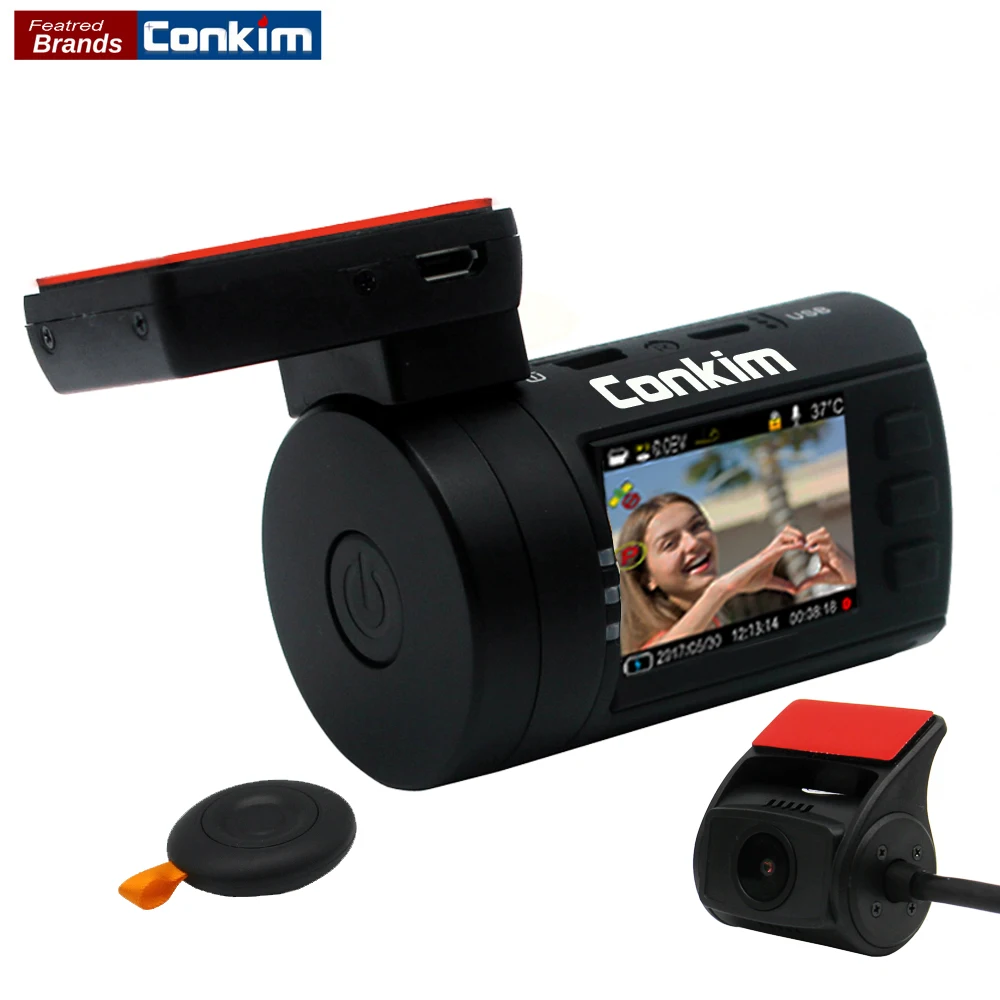 Conkim Mini 0906 Two font b Camera b font GPS Car DVR Registrar 1080P Full HD