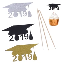 10 шт./лот Dr. Кепки золото серебристый, черный блеск карточная вставка торт десертный стол украшение для торта ко дню рождения карточная вставка литий-ионный 10x8 см