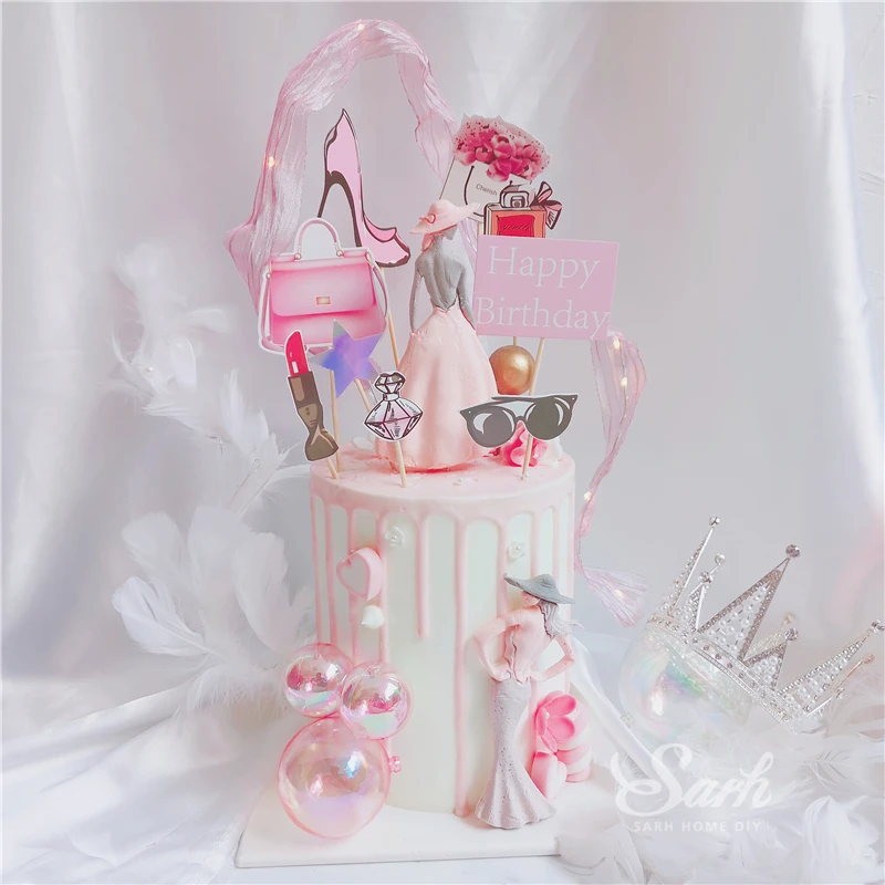 

Ins Urban Girl Cake Toppers Girl Cap Mold Decoration for Children's Day Party Birthday Anniversary Valentine's Lovely Gifts