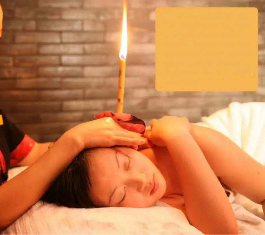 

100 Pair (200 Pcs) Natural Coning Candle Ear Candling Thermo-Auricular Therapy Straight Style Ear candle Ear detox care clean
