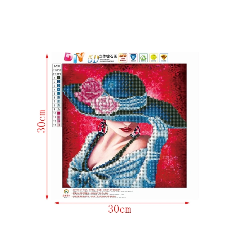 

Beauty Lady DIY 5D Diamond Painting Embroidery Cross Stitch Kit Craft Home Decor #Aug.29