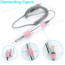 Nail Drill Handle Handpiece for Electric Nail Drill Manicure Pedicure Machine Accessories Nail Tools