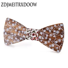 Новинка белый галстук-бабочка Свадебный галстук-бабочка Noeud Papillon деревянный галстук-бабочка Pajaritas галстук-бабочка женские и мужские галстуки с принтом