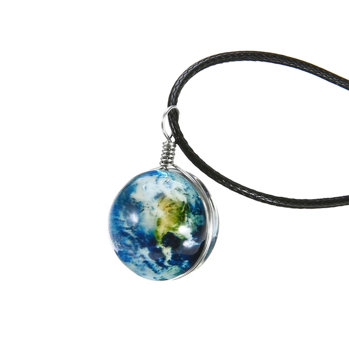 10Style Unisex Dreamy Glass Ball Necklace Shellhard Nebula Space Star Universe Galaxy Pattern Pendant Necklace Femme Jewelry