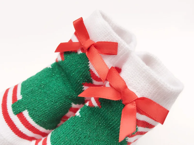 Детские носки рождественские носки нескользящие малыш новорожденный младенец нескользящие носки-Тапочки