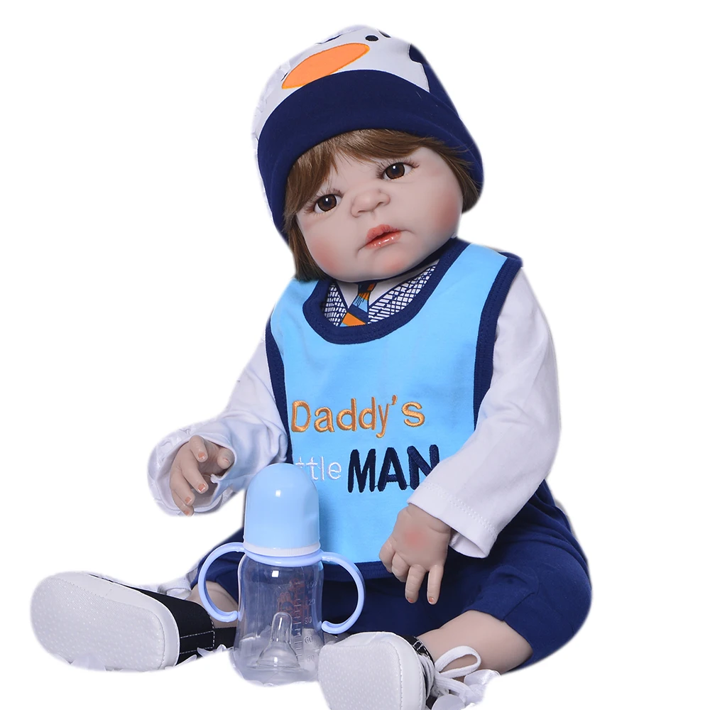 Кукла reborn menino виниловая силиконовая кукла-младенец 23 дюйма 57 см для детей подарок