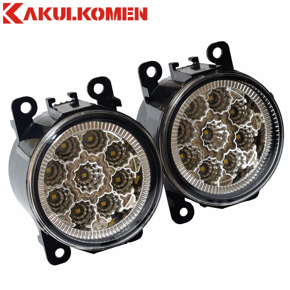 

Car DRL Daytime Running Light 90mm Round Fog Lights For Mitsubishi Outlander 2006-2015 LED Fog Lamp Light 12V