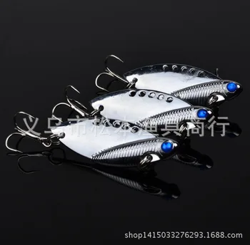 

100pcs/lot Road sub Fishing Bait spoon -shaped metal god wholesale 0.39OZ 11g VIB bait lures lures bait dw-1276