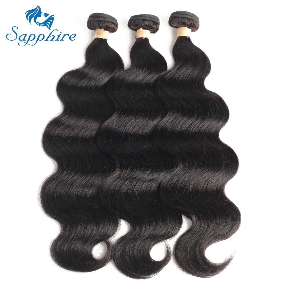 Сапфировые волосы перуанские объемные волнистые человеческие пучки 100% remy