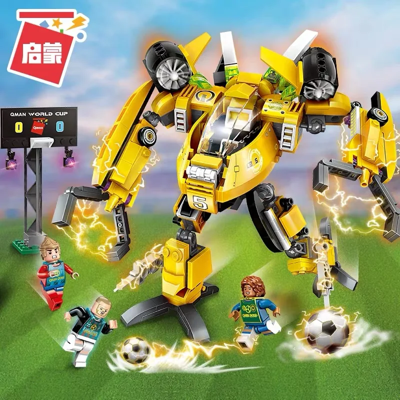 

Super Soccer World Cup Building Blocks Deformation Armor Blocks Figures Robot DIY Educational Technic Bricks Toys For Boys Gifts